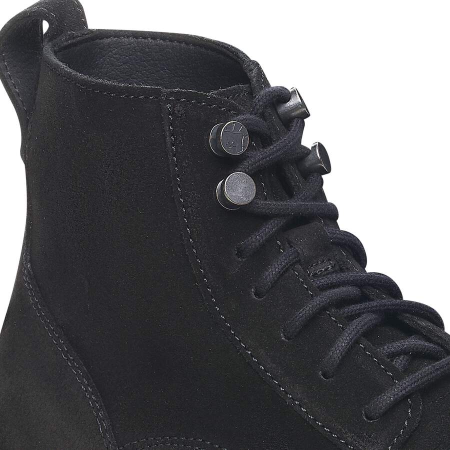 Highwood Lace Mid Women Suede Leather - Black