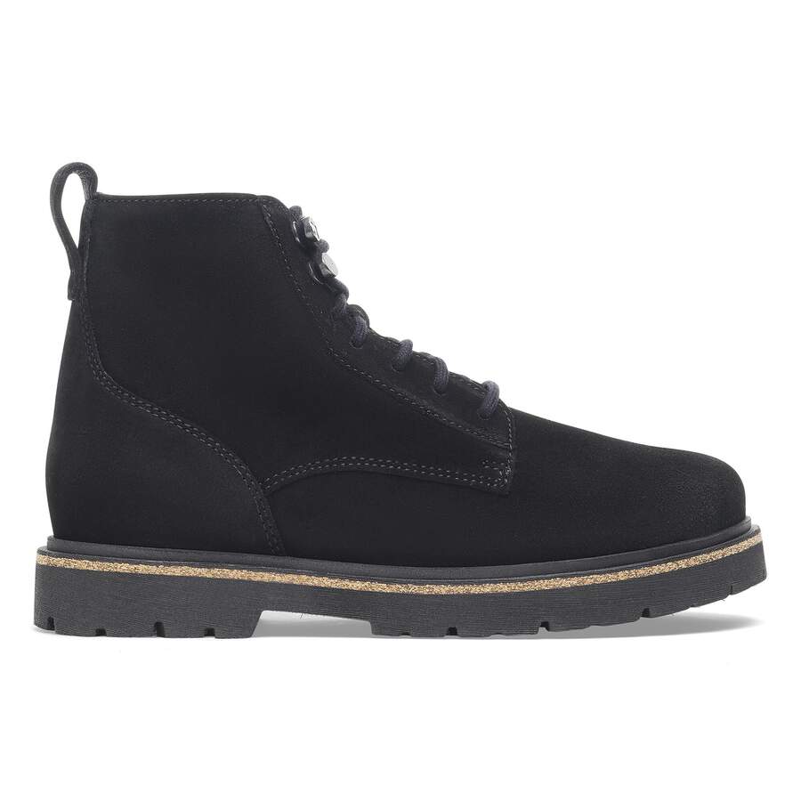 Highwood Lace Mid Women Suede Leather - Black