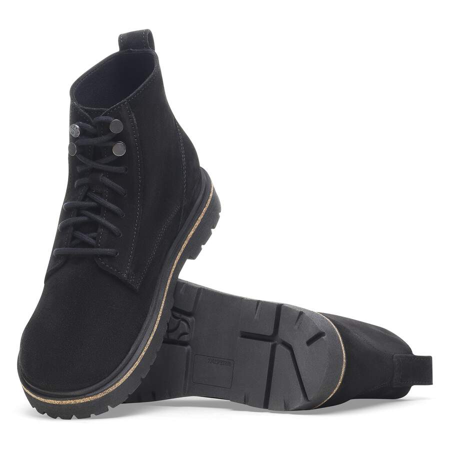 Highwood Lace Mid Women Suede Leather - Black