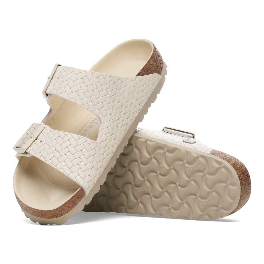 Arizona Rivet Logo Natural Leather - Woven Embossed Ecru