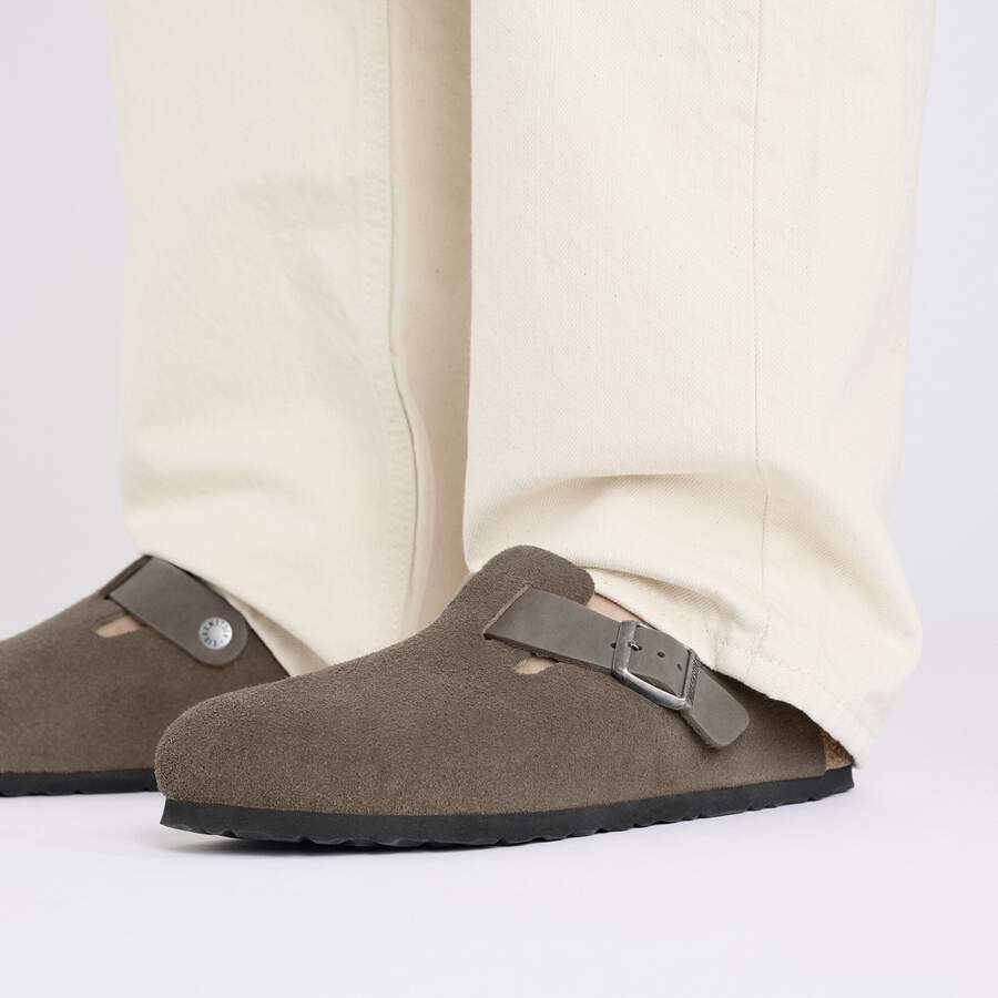 Boston Mixed Leather - Concrete Gray
