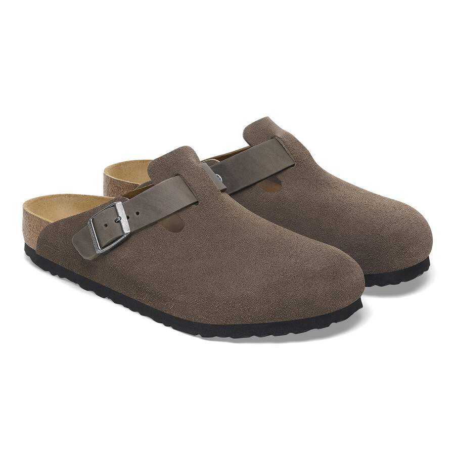 Boston Mixed Leather - Concrete Gray