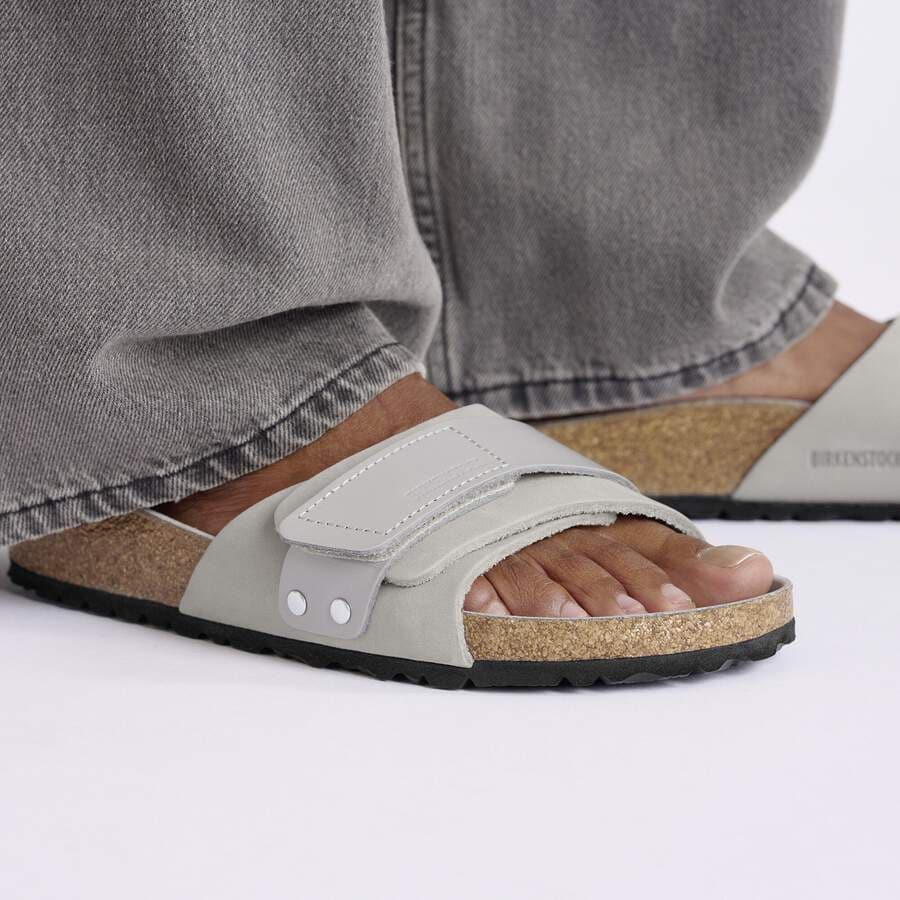 Oita Nubuck Leather - Stone Coin