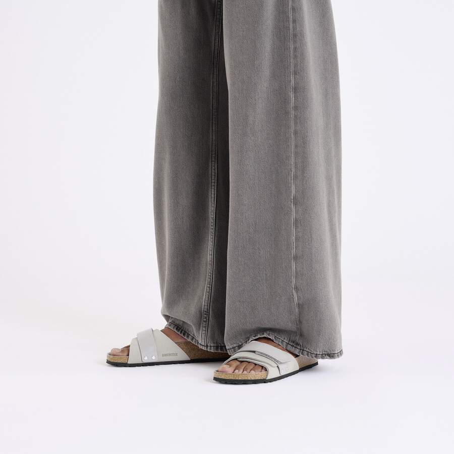 Oita Nubuck Leather - Stone Coin