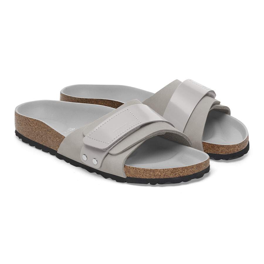 Oita Nubuck Leather - Stone Coin