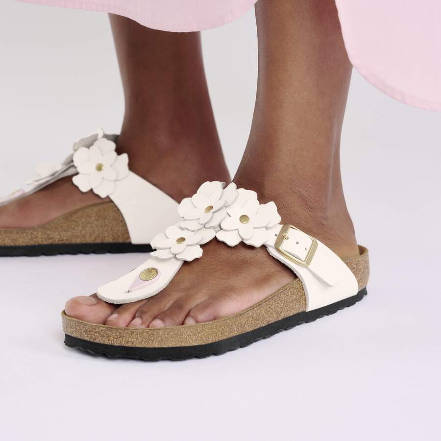 Gizeh Flower Embellishment Natural Leather - Light Rose