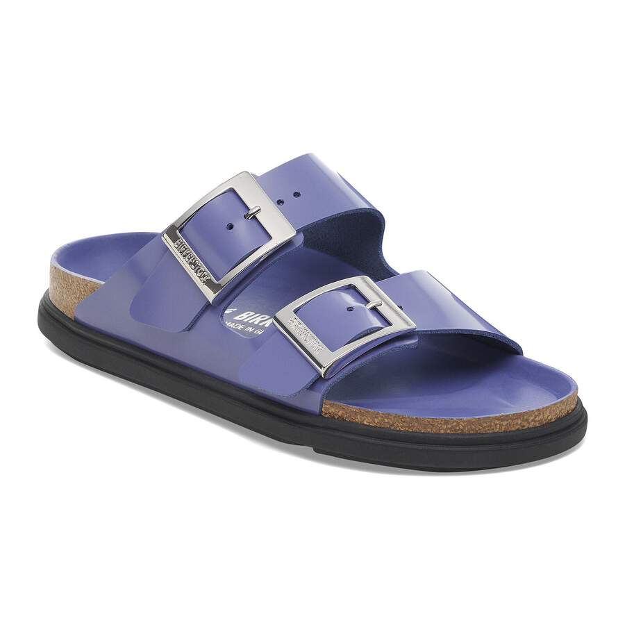 Arizona Droplet Buckle Natural Leather Patent - High Shine Purple Dusk