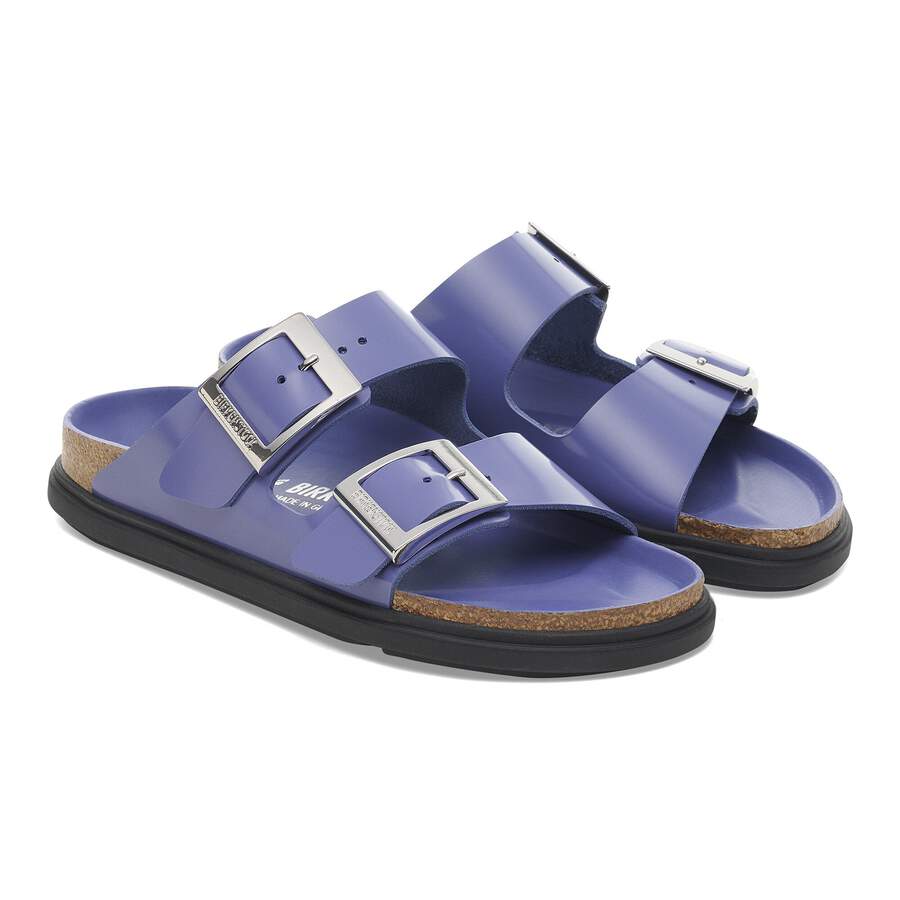 Arizona Droplet Buckle Natural Leather Patent - High Shine Purple Dusk
