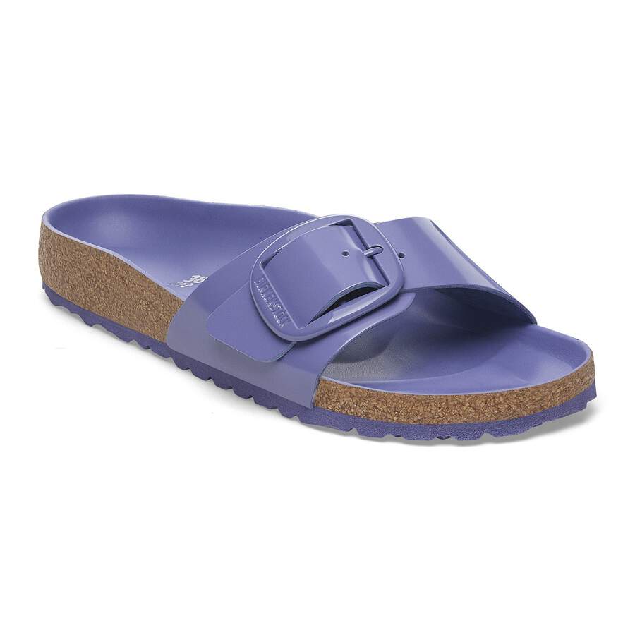 Madrid Big Buckle Natural Leather Patent - High Shine Purple Dusk