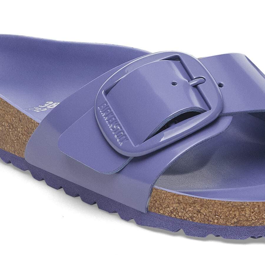 Madrid Big Buckle Natural Leather Patent - High Shine Purple Dusk