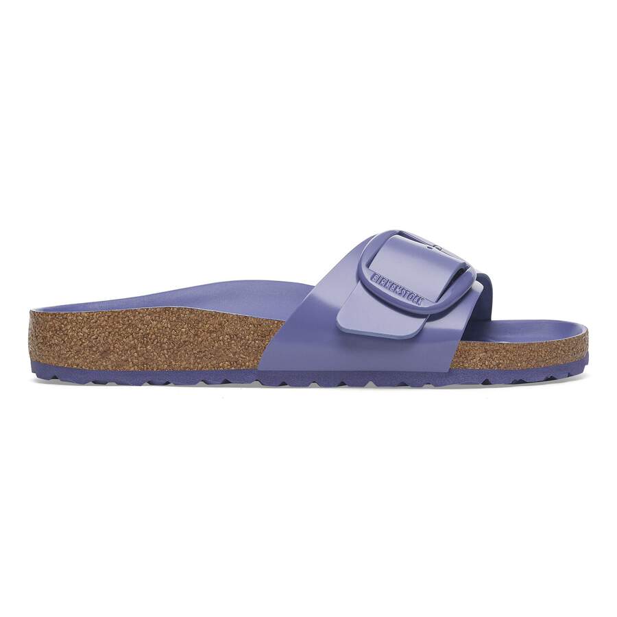 Madrid Big Buckle Natural Leather Patent - High Shine Purple Dusk