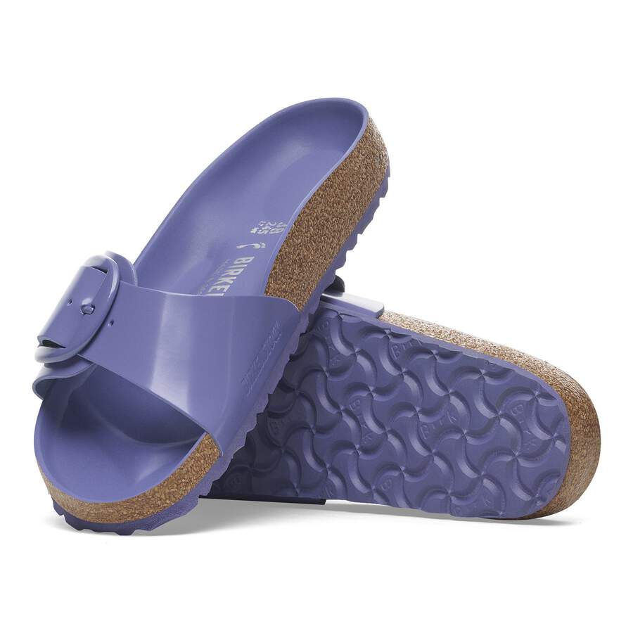 Madrid Big Buckle Natural Leather Patent - High Shine Purple Dusk