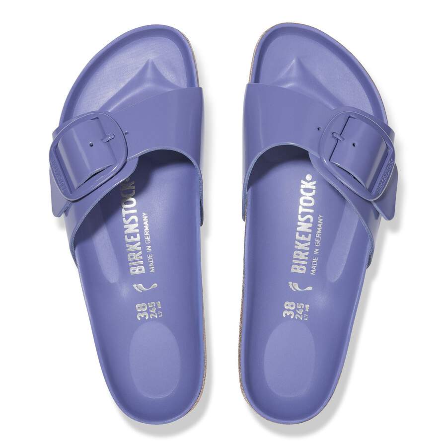 Madrid Big Buckle Natural Leather Patent - High Shine Purple Dusk