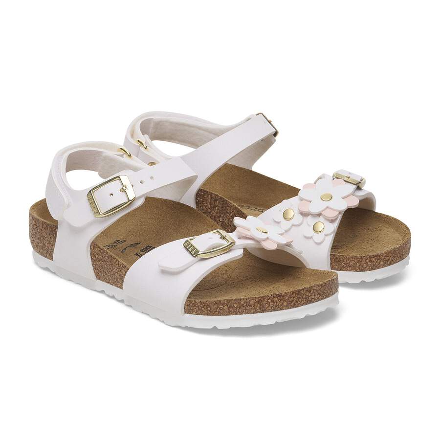 Rio Plain Flowers AS Kids Birko-Flor - White