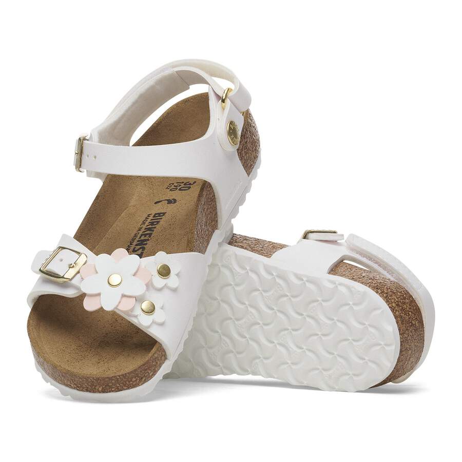 Rio Plain Flowers AS Kids Birko-Flor - White