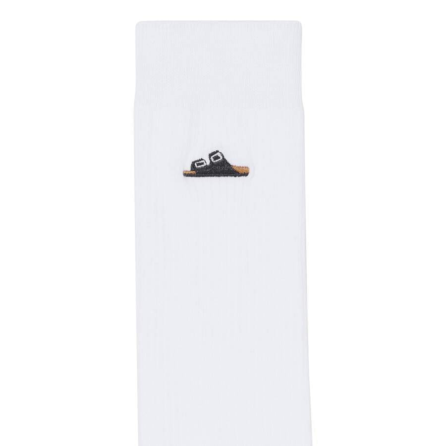 Cotton Ribbed Socks Cotton/Polyamid/Elastane - White