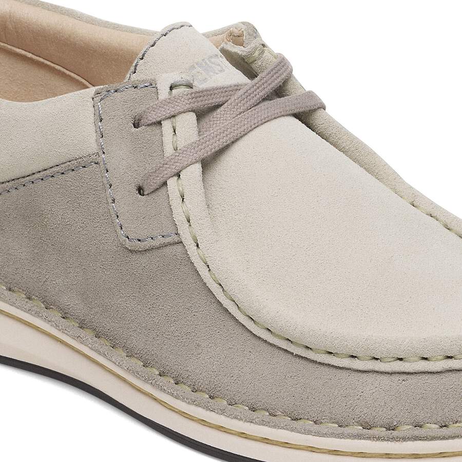 Pasadena Suede Leather - Stone Coin/White