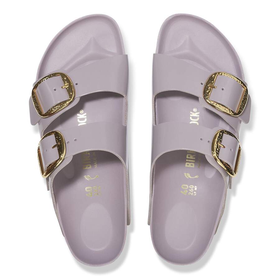 Arizona Big Buckle Natural Leather Patent - High-Shine Faded Purple