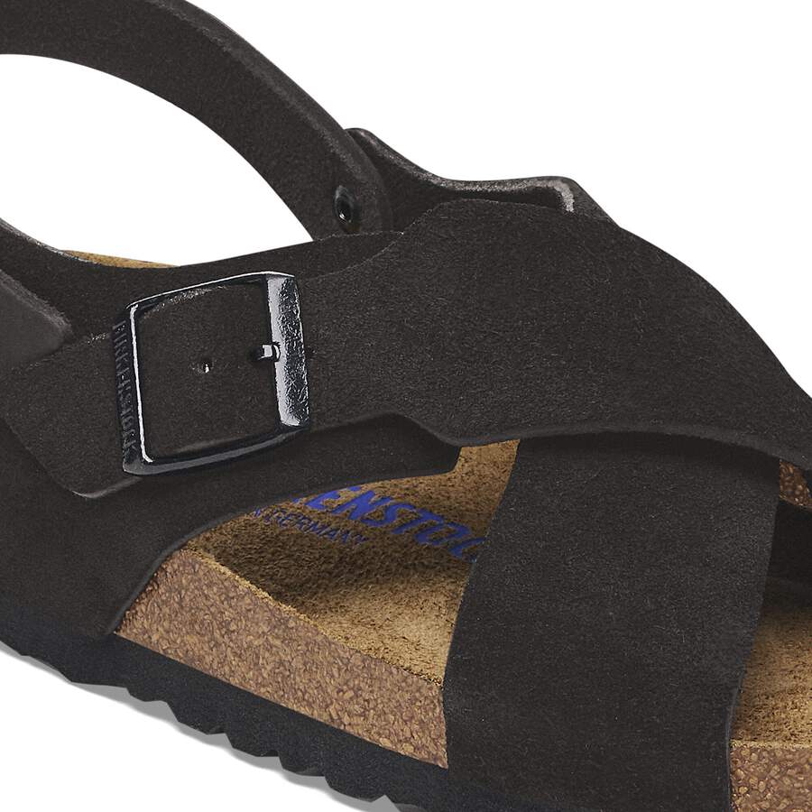 Tulum Soft Footbed Suede Leather Nubuck - Black