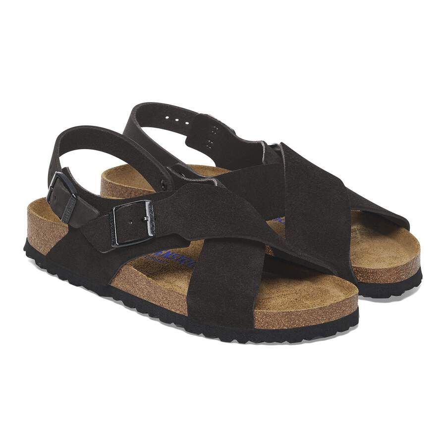 Tulum Soft Footbed Suede Leather Nubuck - Black