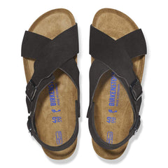 Tulum Soft Footbed Suede Leather Nubuck - Black