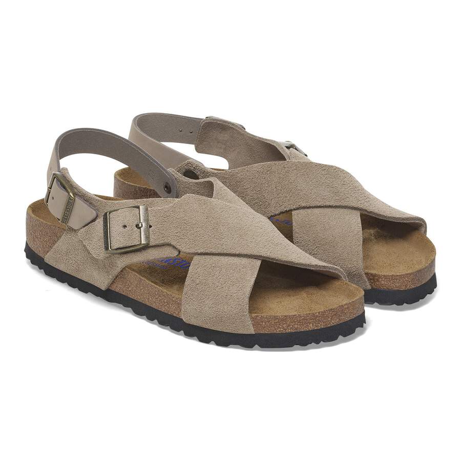Tulum Soft Footbed Suede Leather Nubuck - Taupe