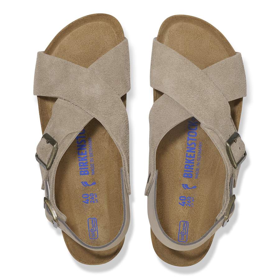 Tulum Soft Footbed Suede Leather Nubuck - Taupe