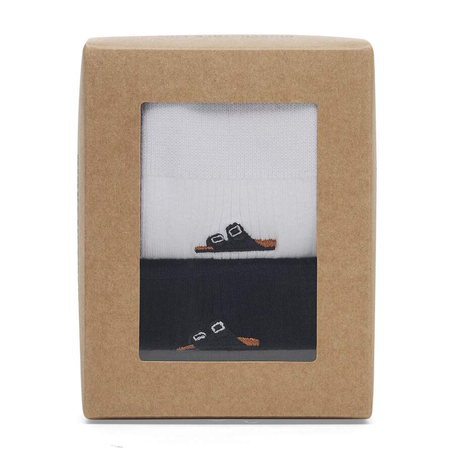 Set Cotton Ribbed Socks Cotton/Polyamid/Elastane - Black/White