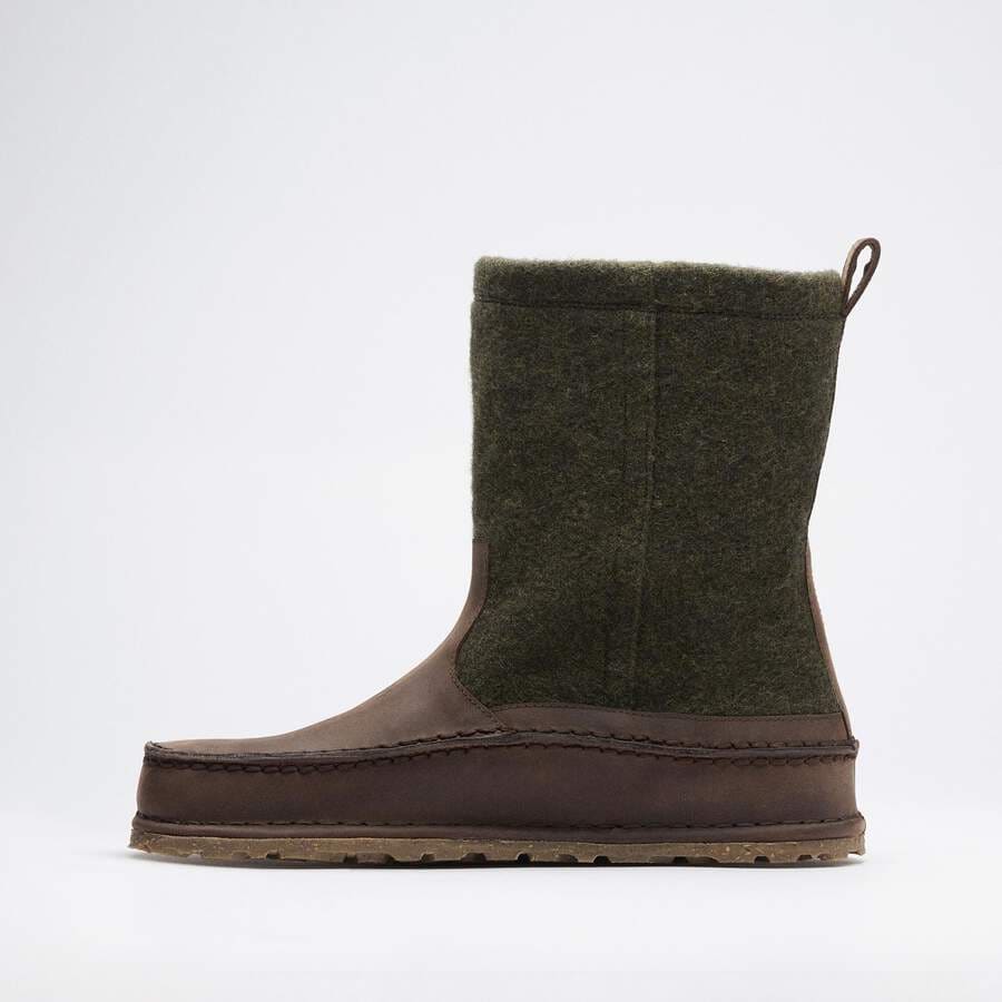 FILSON Lahti Natural Leather/Wool - Forest Green / Roast