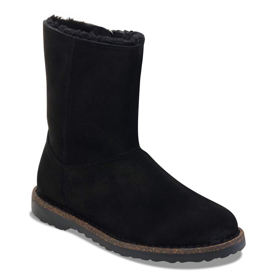Uppsala Zip Shearling Suede Leather - Black