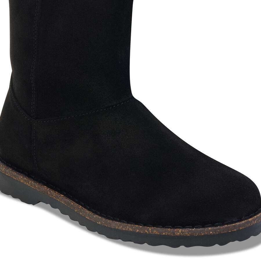 Uppsala Zip Shearling Suede Leather - Black