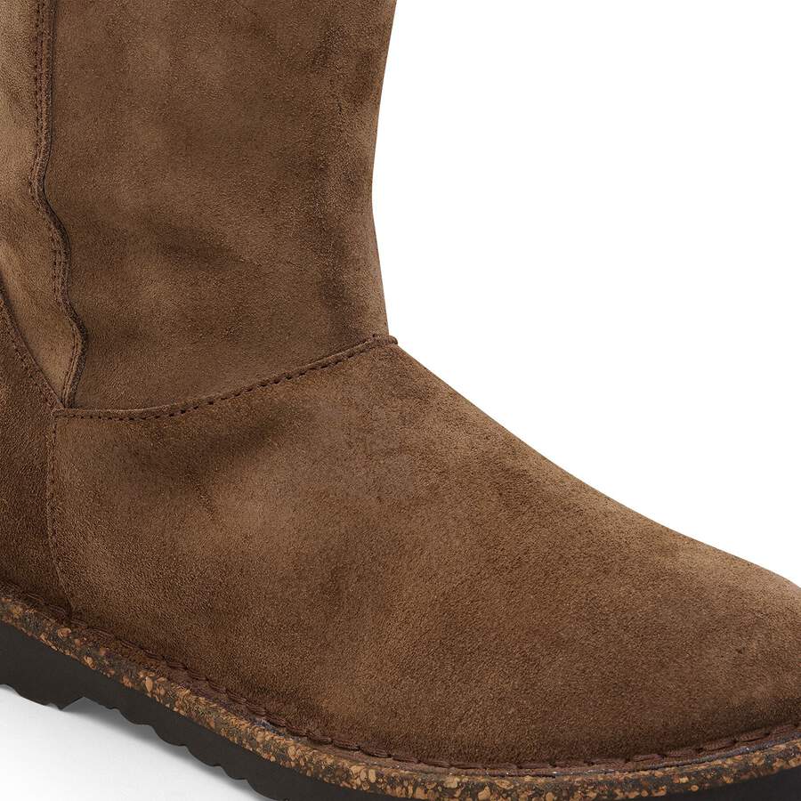 Uppsala Zip Shearling Suede Leather - Dark Tea