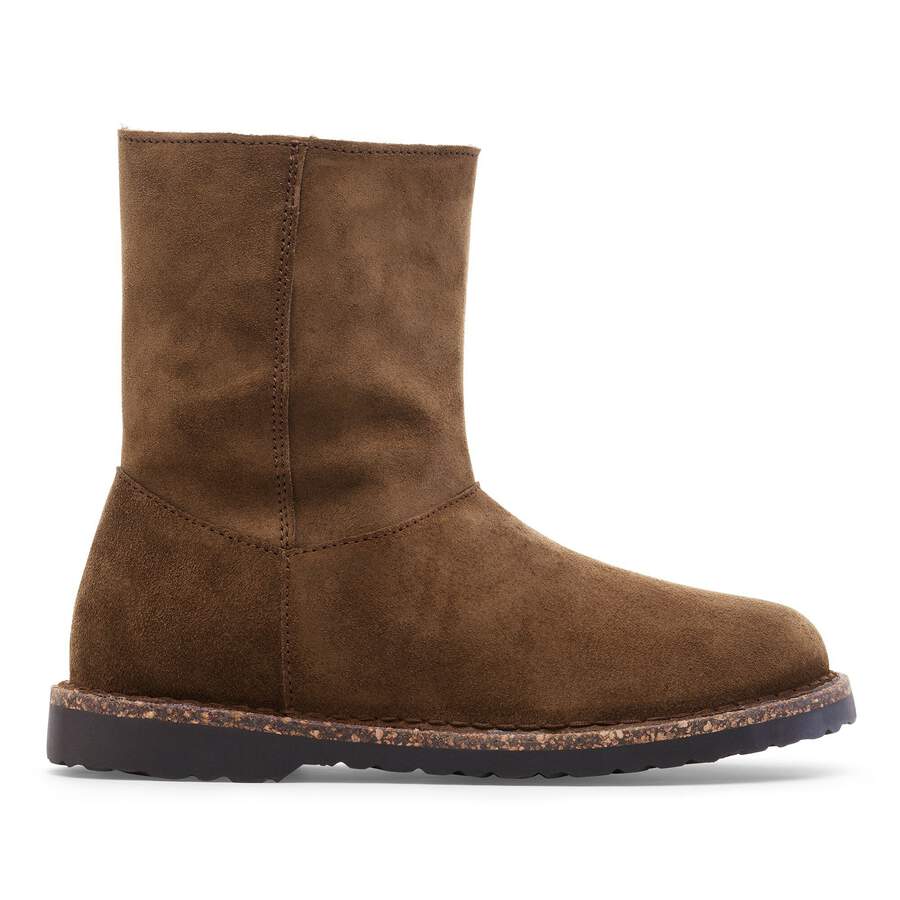 Uppsala Zip Shearling Suede Leather - Dark Tea