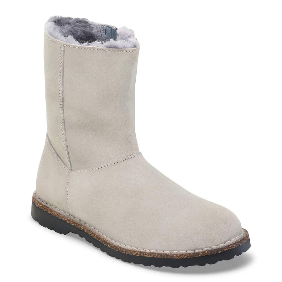 Uppsala Zip Shearling Suede Leather - Stone Coin