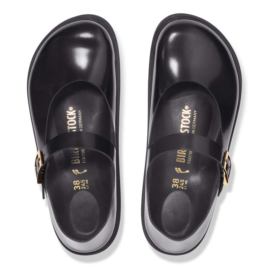 Mantova Cup Sole Natural Leather Patent - High Shine Black