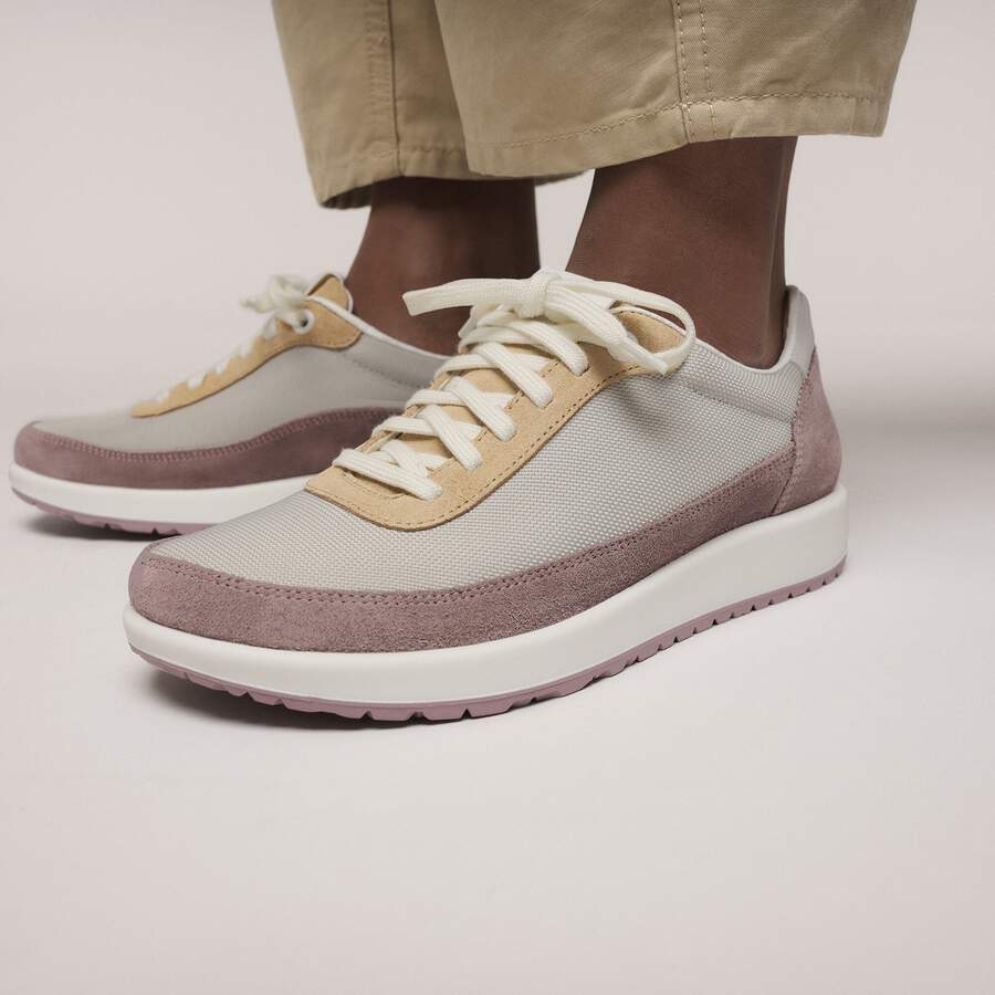 Honnef City Natural Leather/Textile - Faded Purple/Antique White