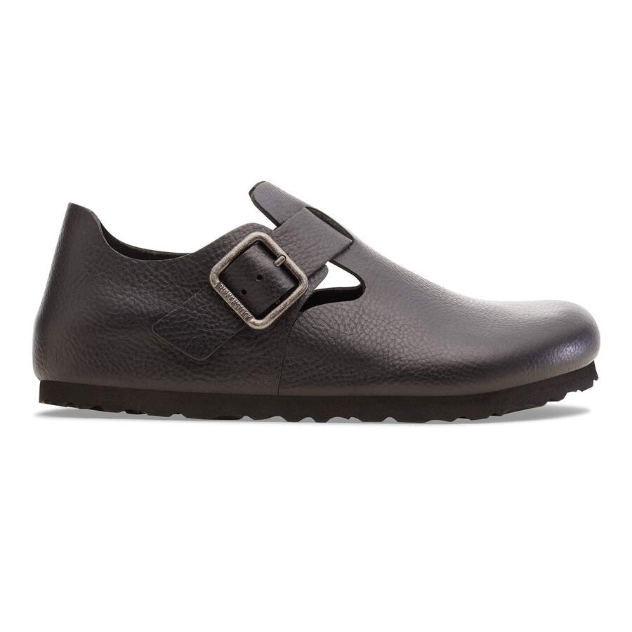 London Wire Buckle Natural Leather - Vintage Wood Black