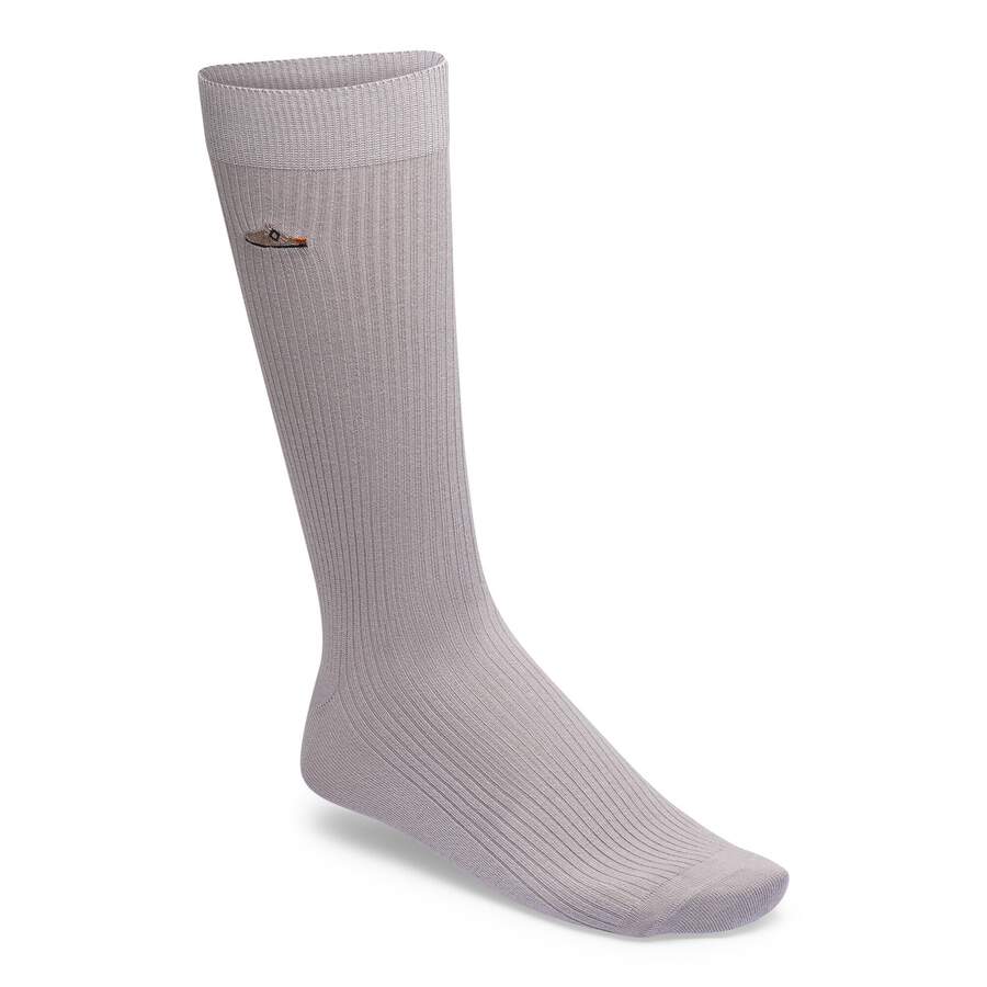 Cotton Ribbed Socks Cotton/Polyamid/Elastane - Stone Coin