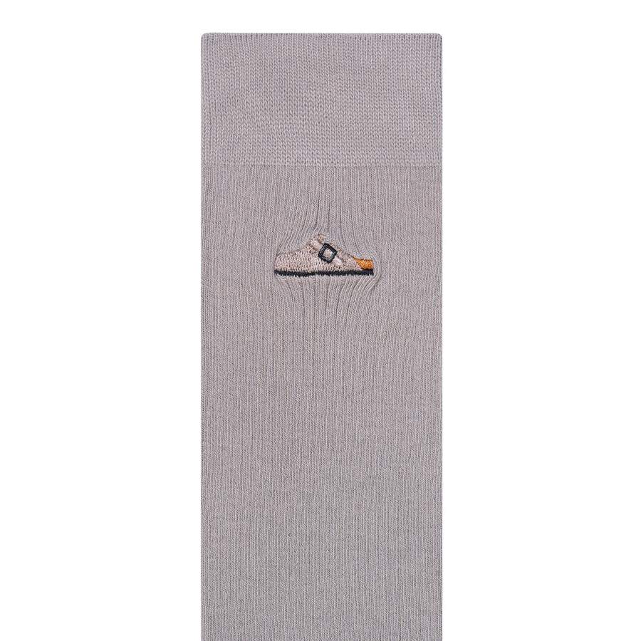 Cotton Ribbed Socks Cotton/Polyamid/Elastane - Stone Coin