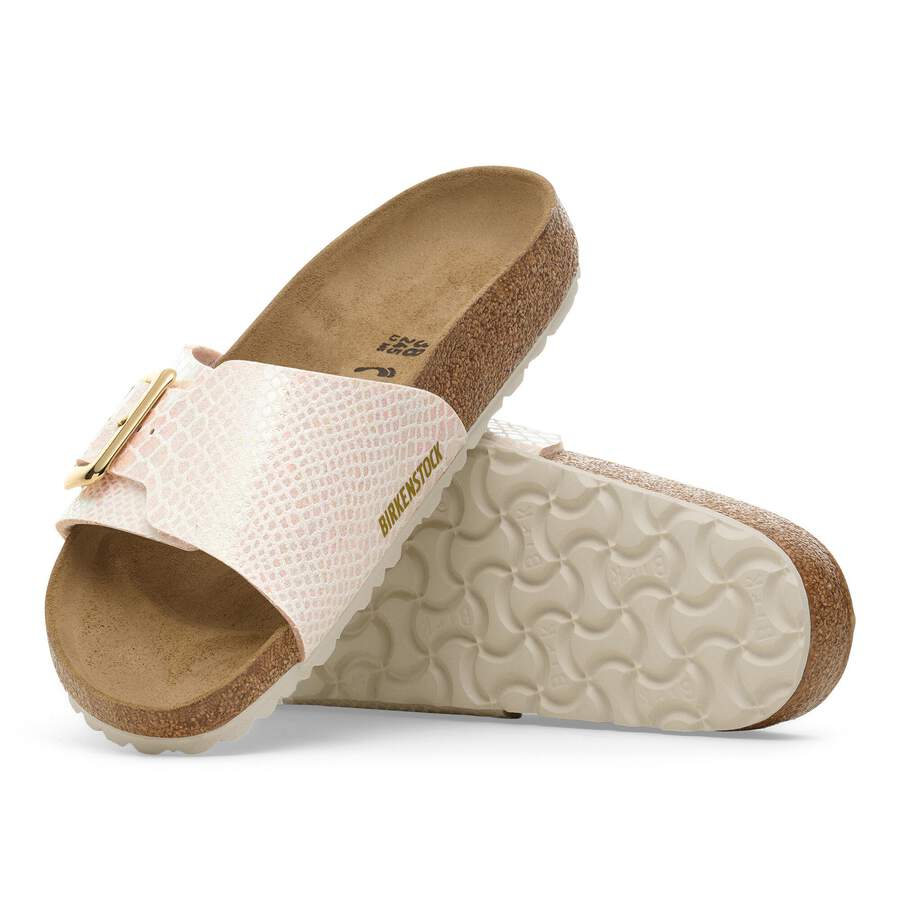 Catalina Cushion Buckle Synthetik - Shiny Snake Cream