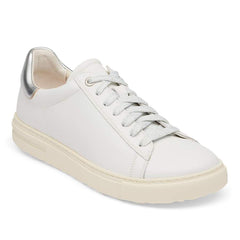 Bend Low Natural Leather - White/Metallic Silver