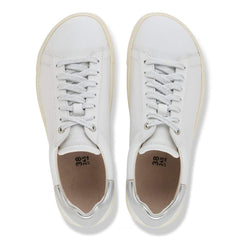Bend Low Natural Leather - White/Metallic Silver