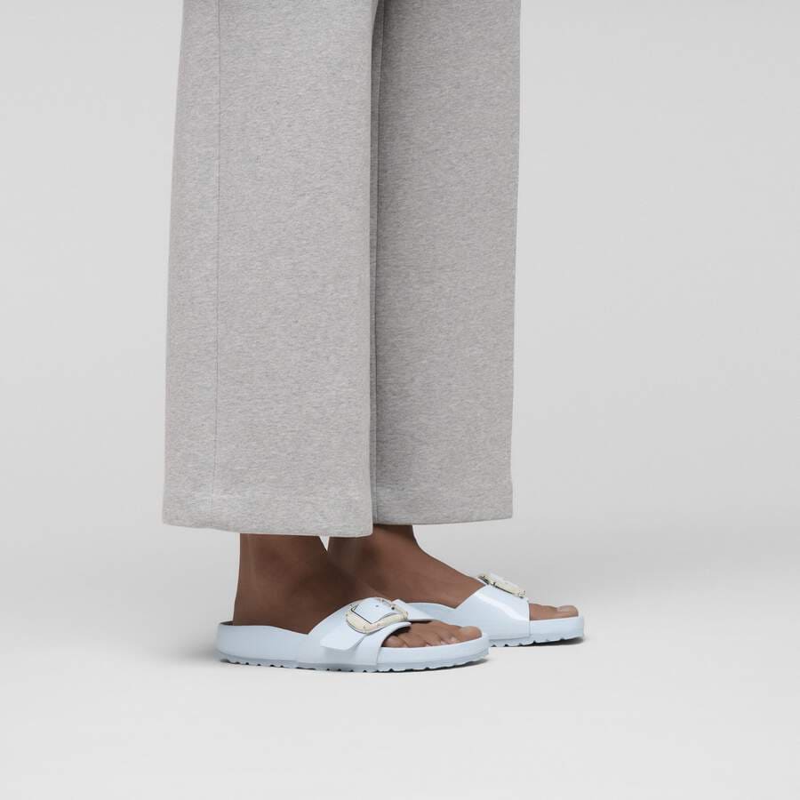 Madrid Big Buckle Pearl Natural Leather Patent - Baby Blue High Shine
