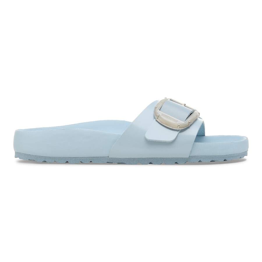 Madrid Big Buckle Pearl Natural Leather Patent - Baby Blue High Shine