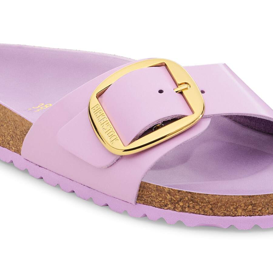 Madrid Big Buckle Natural Leather Patent - High Shine Crocus