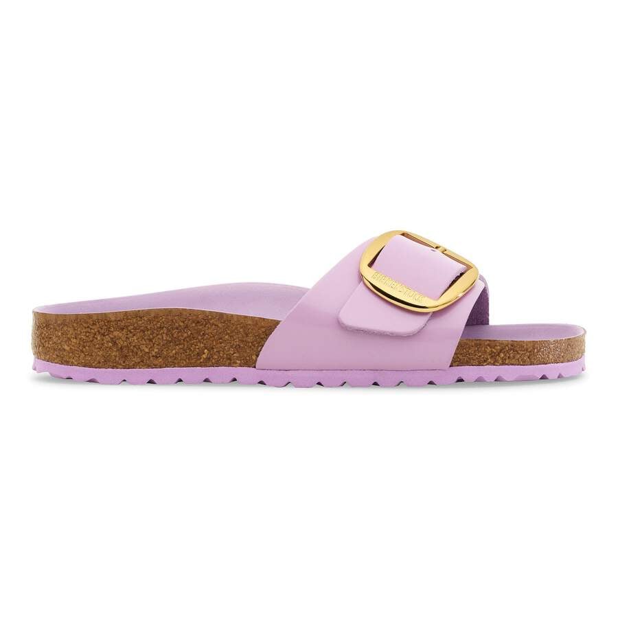 Madrid Big Buckle Natural Leather Patent - High Shine Crocus