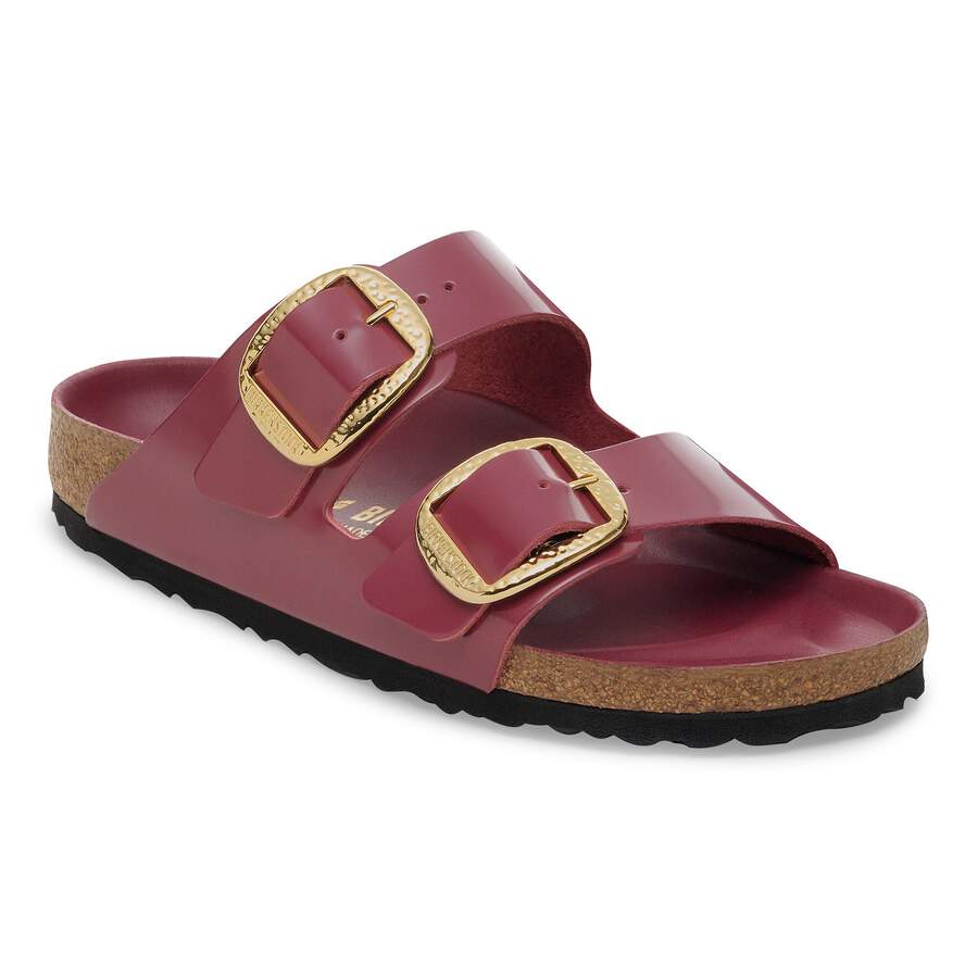 Arizona Big Buckle Natural Leather Patent - Zinfandel High Shine
