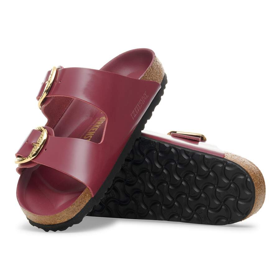 Arizona Big Buckle Natural Leather Patent - Zinfandel High Shine