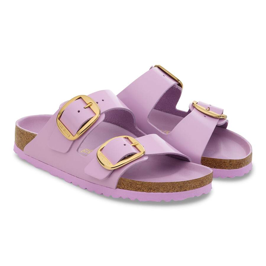 Arizona Big Buckle Natural Leather Patent - High Shine Crocus