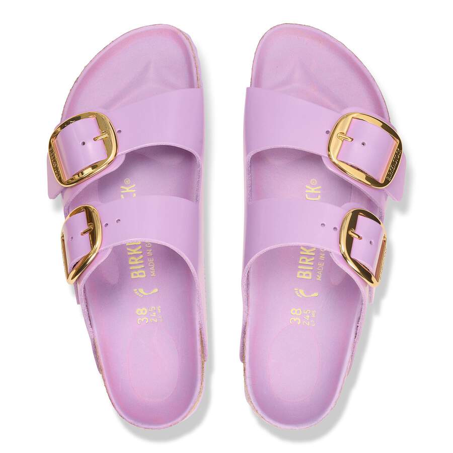 Arizona Big Buckle Natural Leather Patent - High Shine Crocus